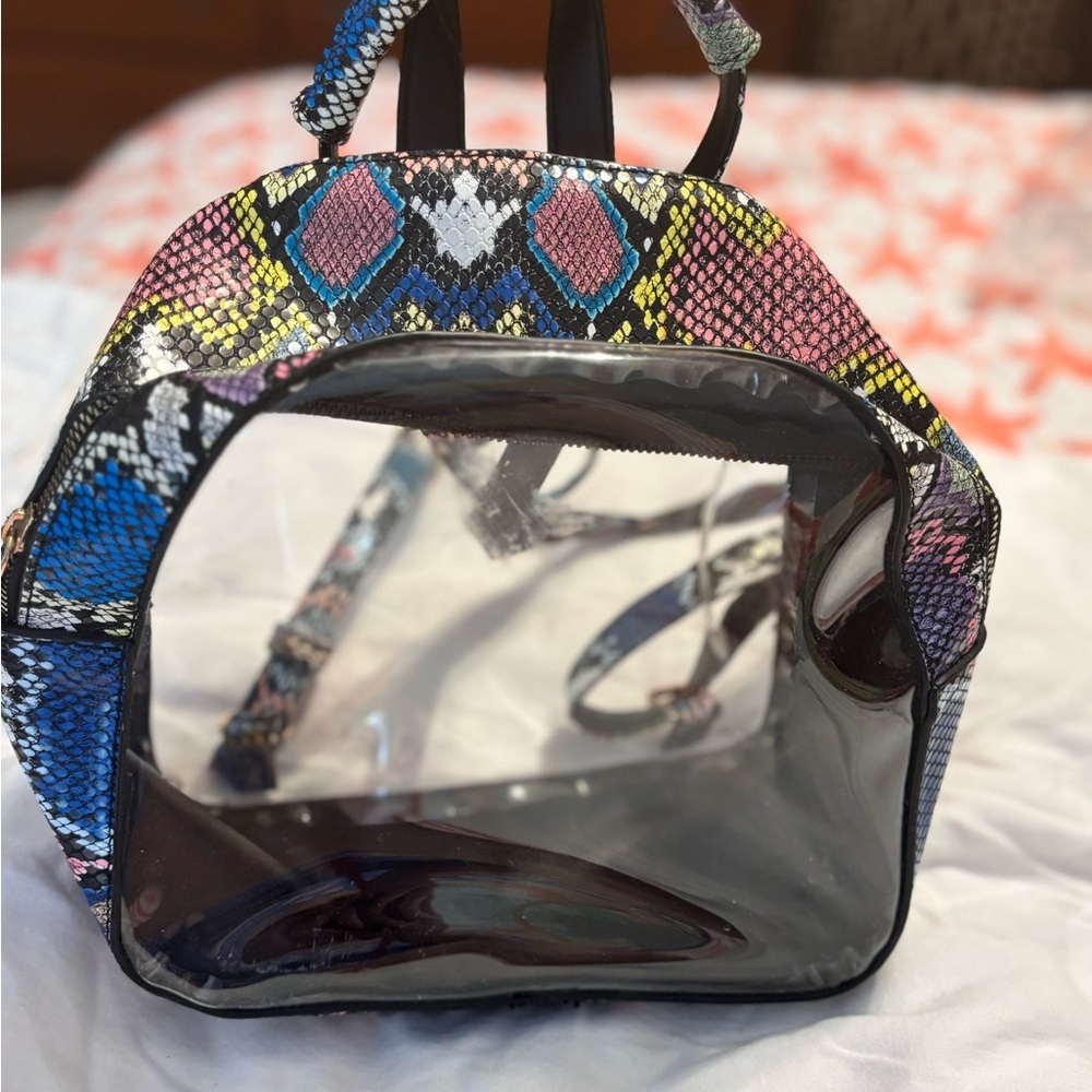 Source Unknown Vibrant Snake Print Backpack - image 2